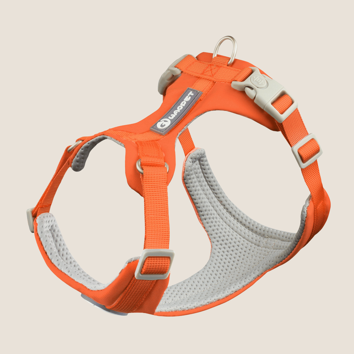 Macaron Adjustable Reflective Dog Harness(Orange)