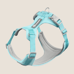 Macaron Adjustable Reflective Dog Harness(Light Blue)