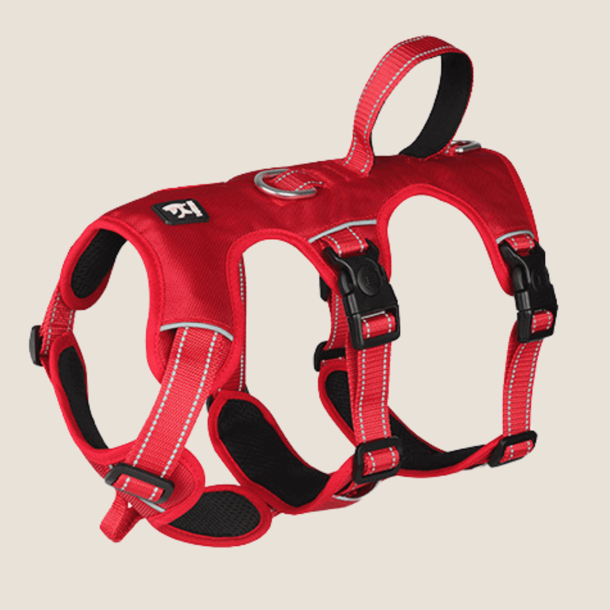 Escape-proof No Pull Dog Harness with Handle(Red)