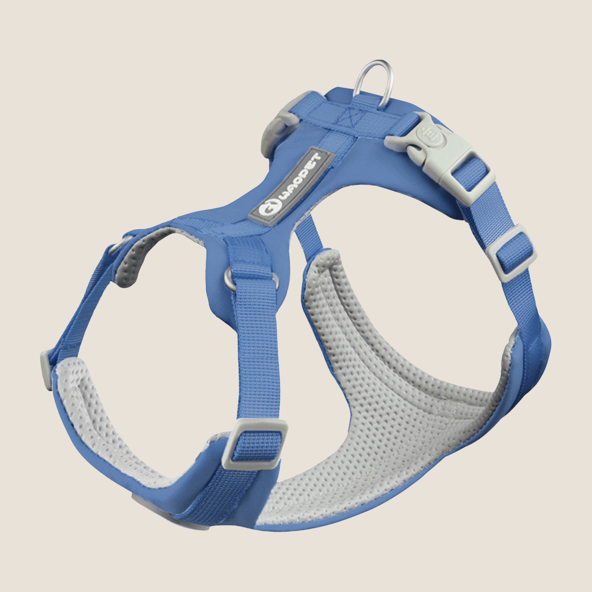 Macaron Adjustable Reflective Dog Harness(Blue)