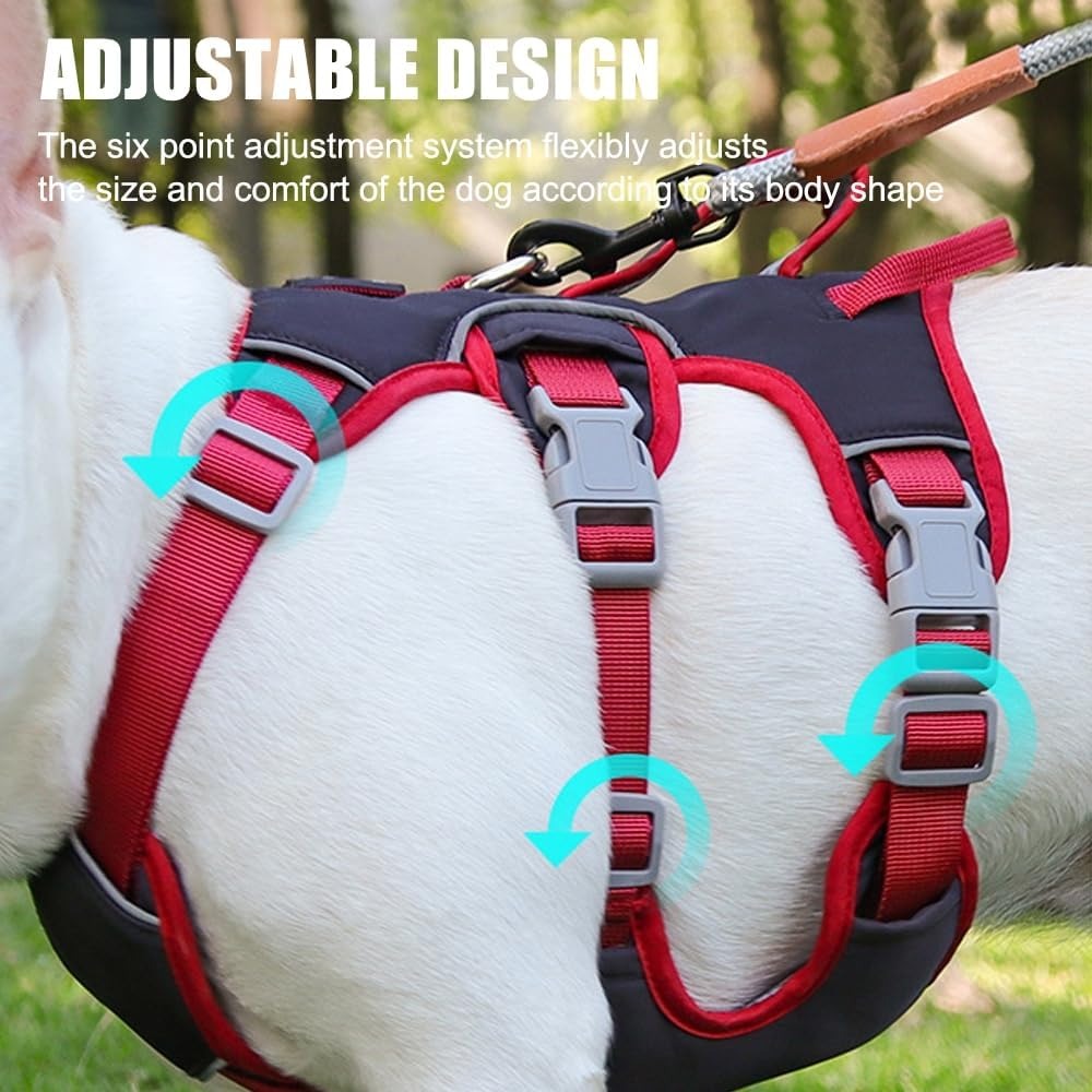 Escape-Proof Reflective Dog Harness with Handle 🔥 Black Friday Super Discount 🔥