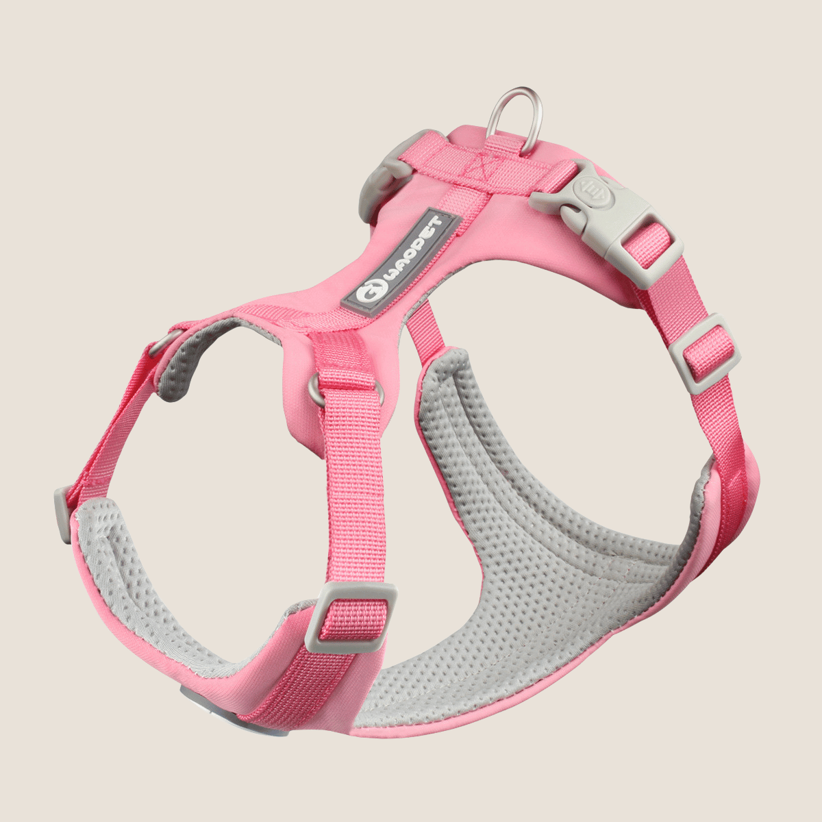 Macaron Adjustable Reflective Dog Harness(Pink)